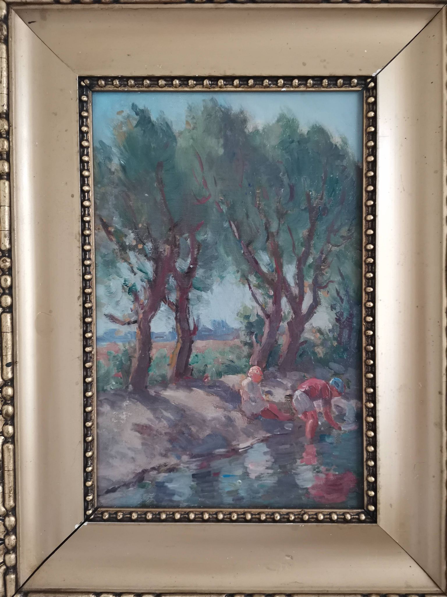 Paysage hollandais 1930 Huile sur toile