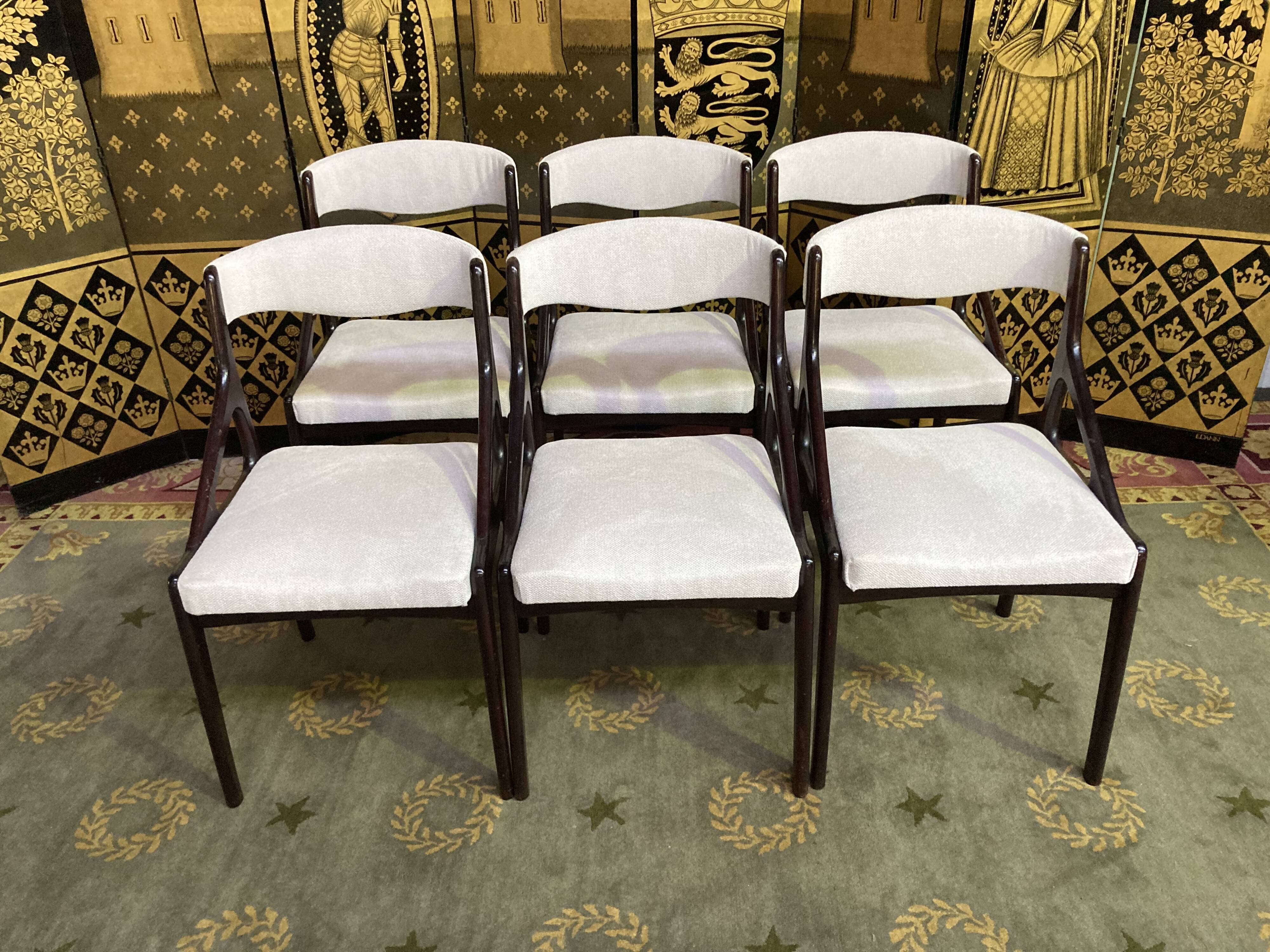 6 chairs 70s mahogany
