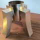 Modernist bronze candlestick circa 1965