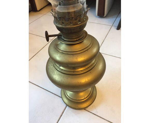 Ancienne lampe à pétrole en cuivre | Selency
