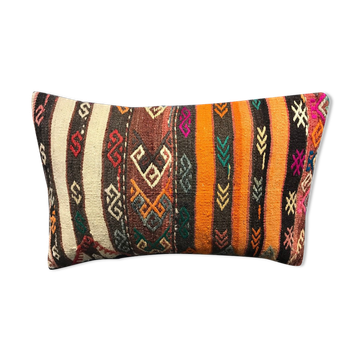 Vintage Orange Lumbar Cushion Cover 40x60cm