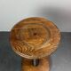 Midcentury brutalist wood turned side table in the style of Charles Dudouyt