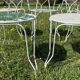 5 chaises de jardin en fer forgé ajouré