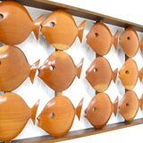 Wall decoration in teak, Denmark 70