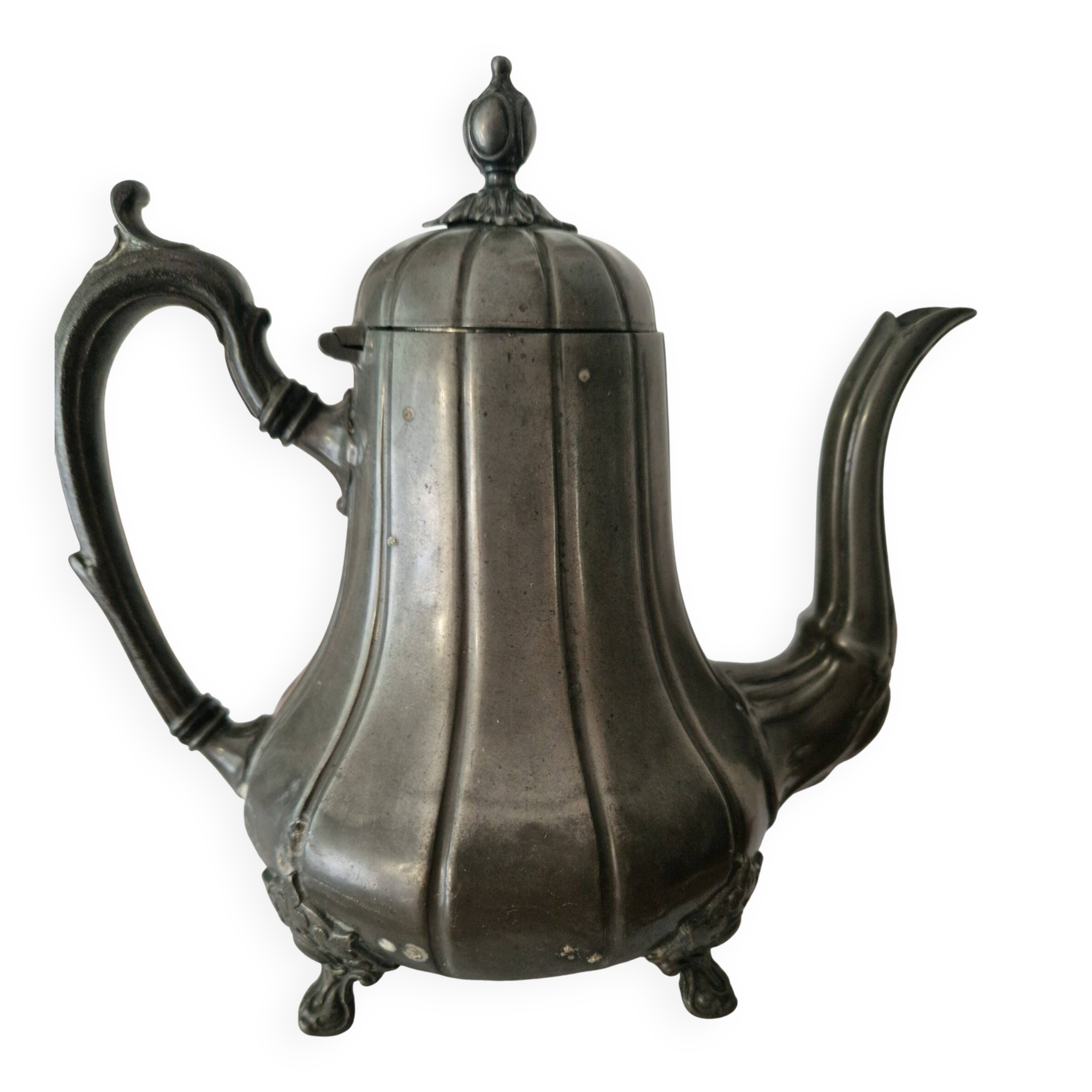 Antique teapot in pewter – Sheffield – Victorian style – 19th century