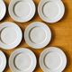 11 Assiettes à dessert en grès moucheté vintage