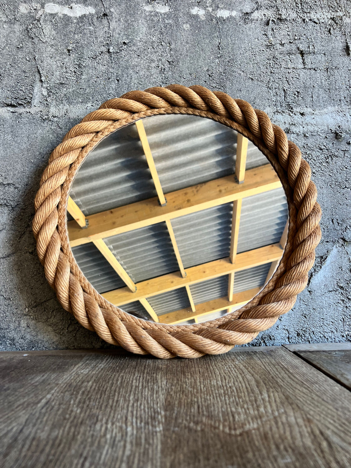 Round rope mirror Audoux Minet