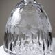 Antique cut and engraved crystal carafe with floral decoration, Bohemia, 19th-20th century.