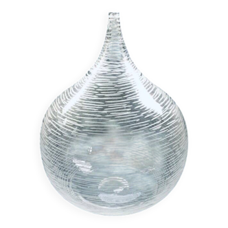 Art Glass Fluted Vase, 1970s