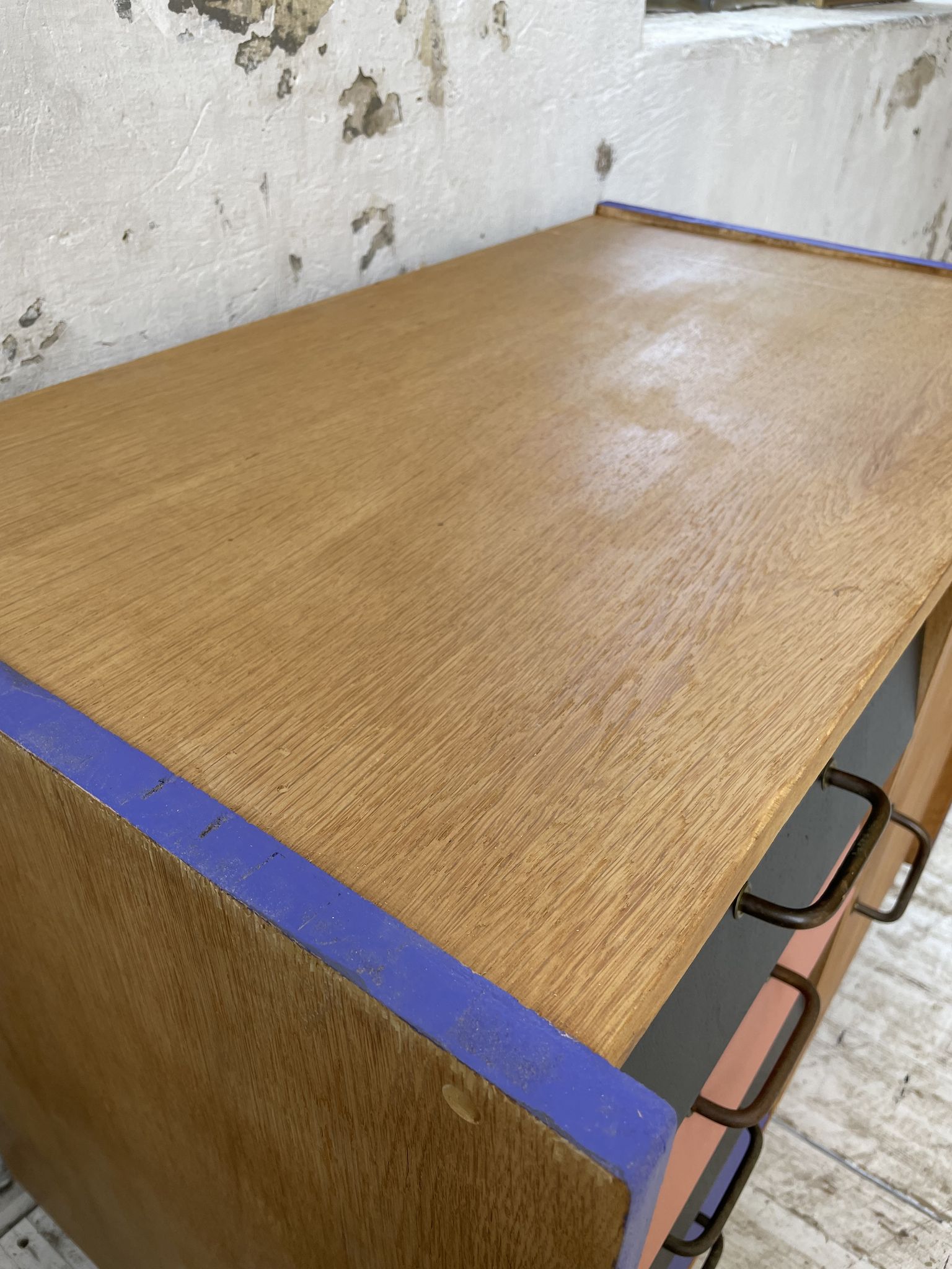 Colorful chest of drawers furniture 60s