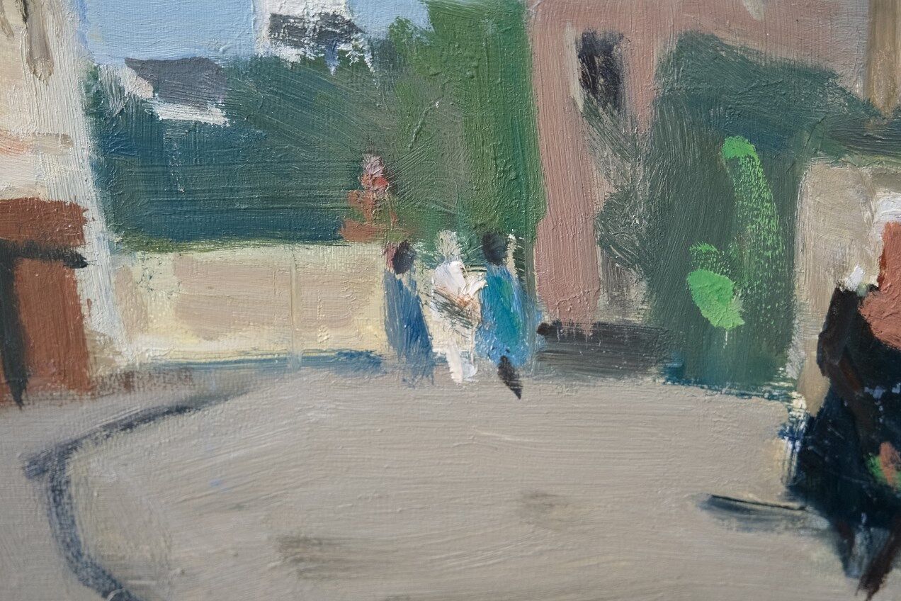 Ove Olson ( 1903-1975 ), Swedish Modern Painting, 1972, Oil on Cardboard