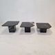 Set of 3 Italian Marble Coffee or Side Tables, 1970s