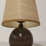 Lampe boule en terre cuite vernissée, France vers 1970