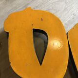 Beautiful letters in yellow from butchery