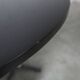 Round table rises and lowers Osvaldo Borsani black and chrome with extension