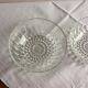 Set of 2 thick glass cups vintage