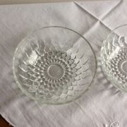 Lot de 2 coupelles verre épais vintage