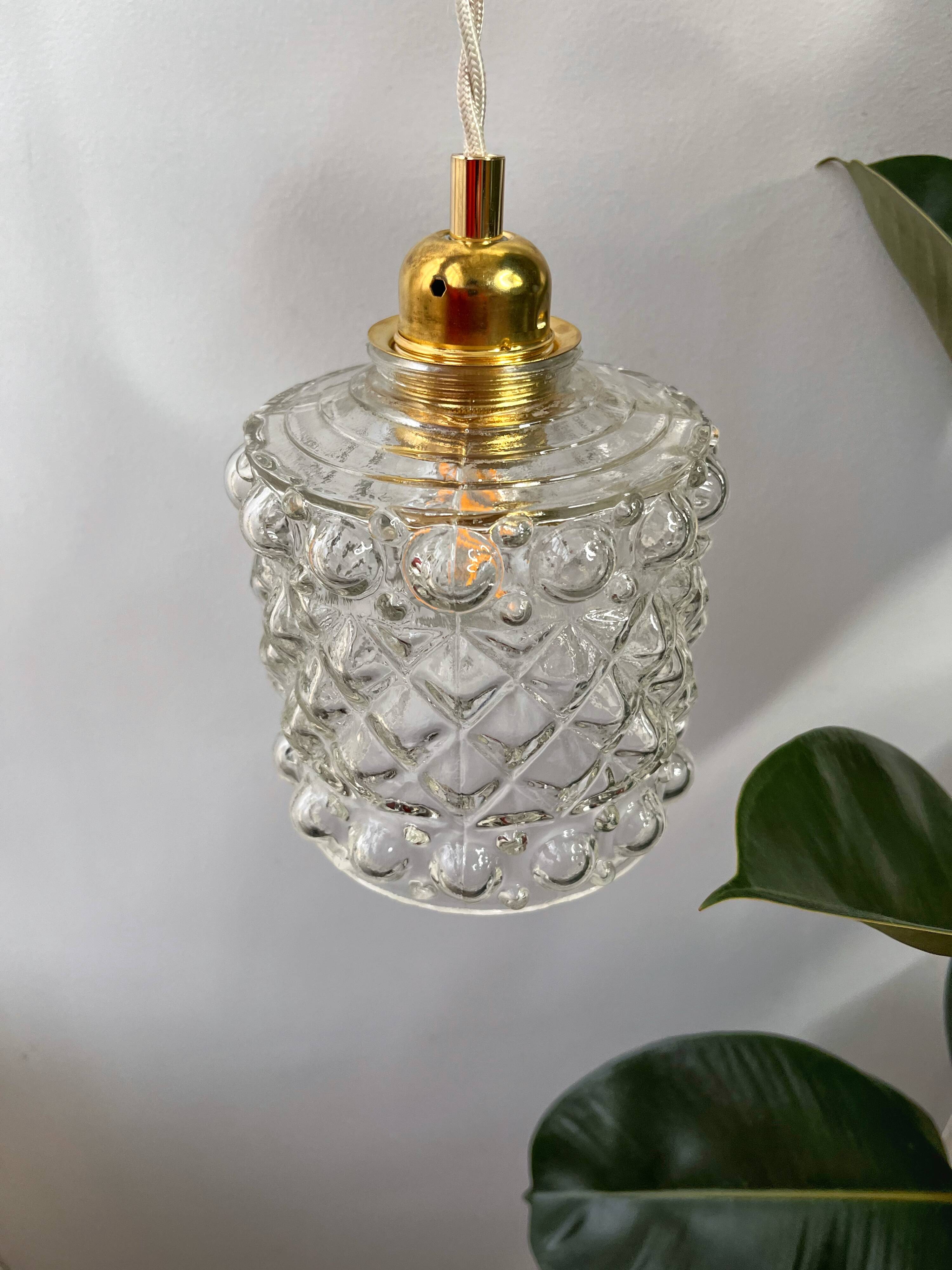 Bubble glass pendant light - Béa model