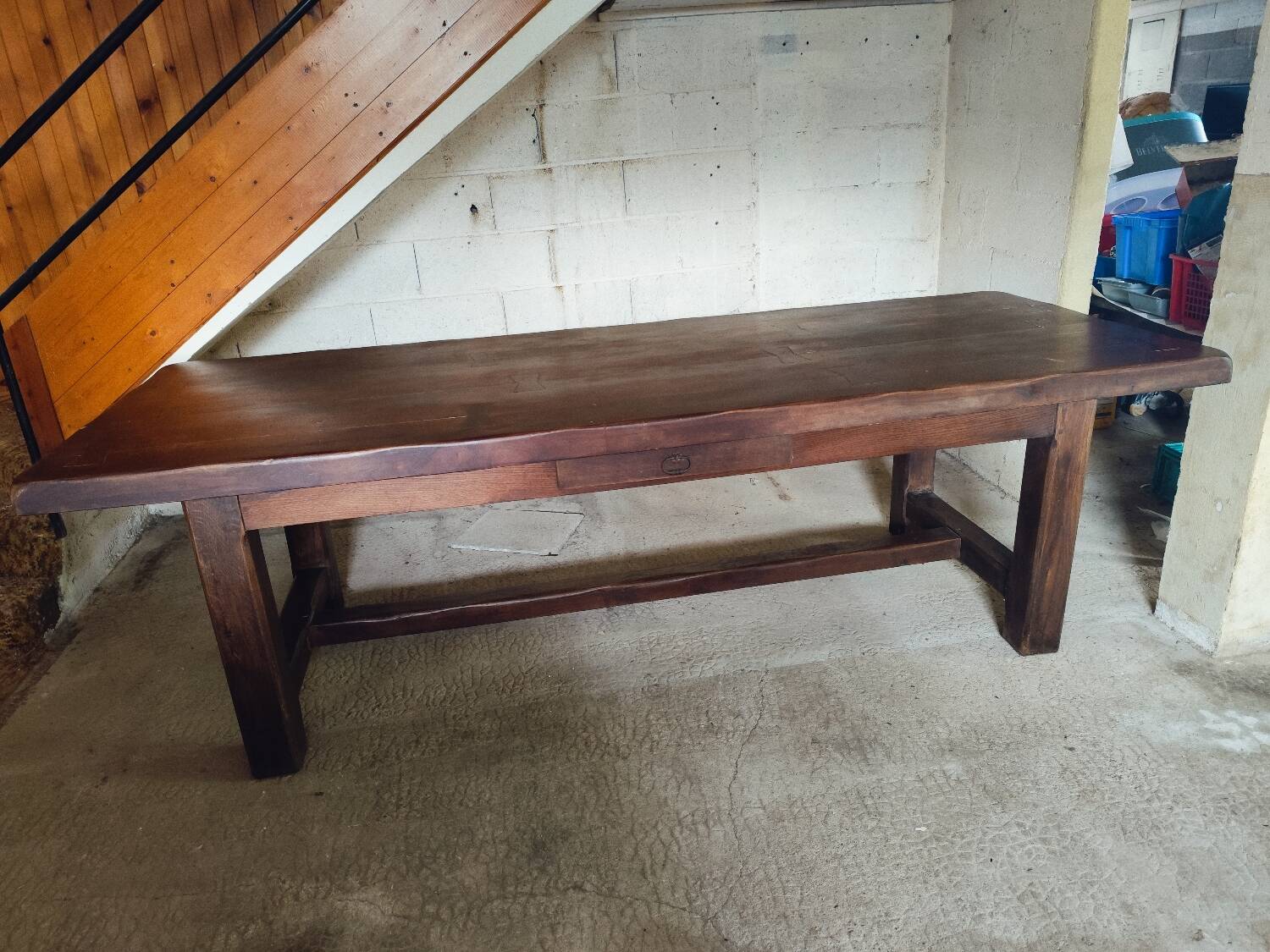 250 cm large farmhouse monastery table