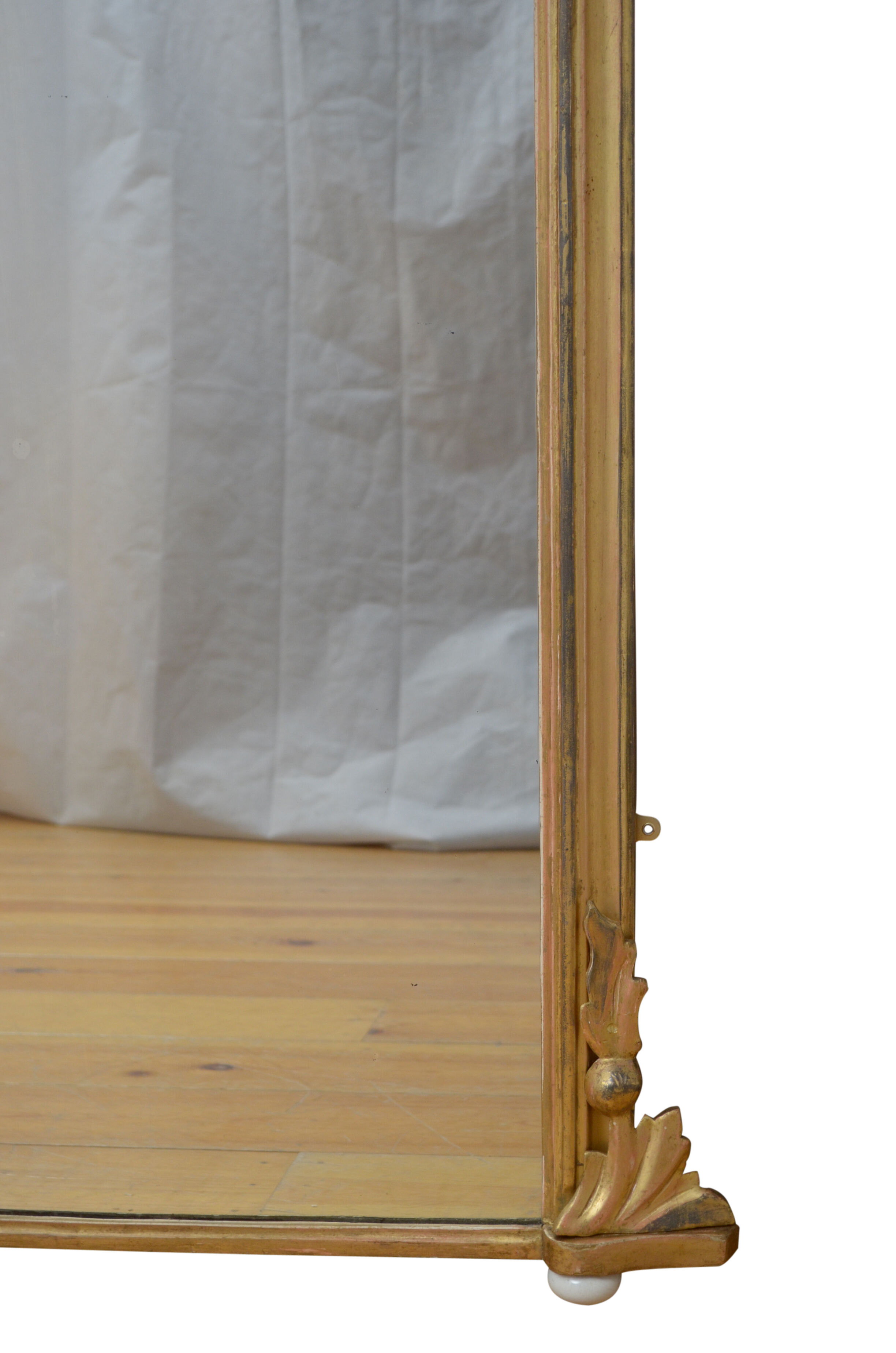 Victorian Giltwood Overmatel Mirror