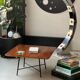Table basse en bois et métal/laiton par Ico Parisi pour Cassina 1957