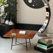 Coffee table in Wood and Metal/Brass by Ico Parisi for Cassina 1957