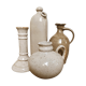 Carafes et bougeoir en grès