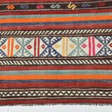 6x8 Area Kilim Rug,Turkish Wool Rug,Antique Rug,169x257 Cm