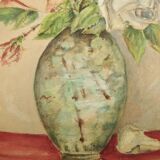 Tableau ancien bouquet de roses