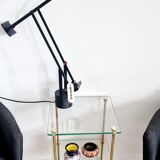 Glass and brass side table 70s
