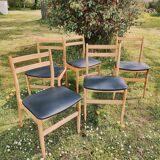 Set of 5 Scandinavian chairs