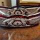 Ruby red Bohemian crystal bowl from the mid-1900s.