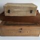 Ensemble de 3 boites en bois toilette de pension vintage