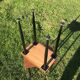 Pair of wooden and metal bedside tables vintage 1960