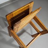 Pine wood chair 1970s with foldable seat