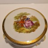 Limoges porcelain tripod décor decors gallant scene