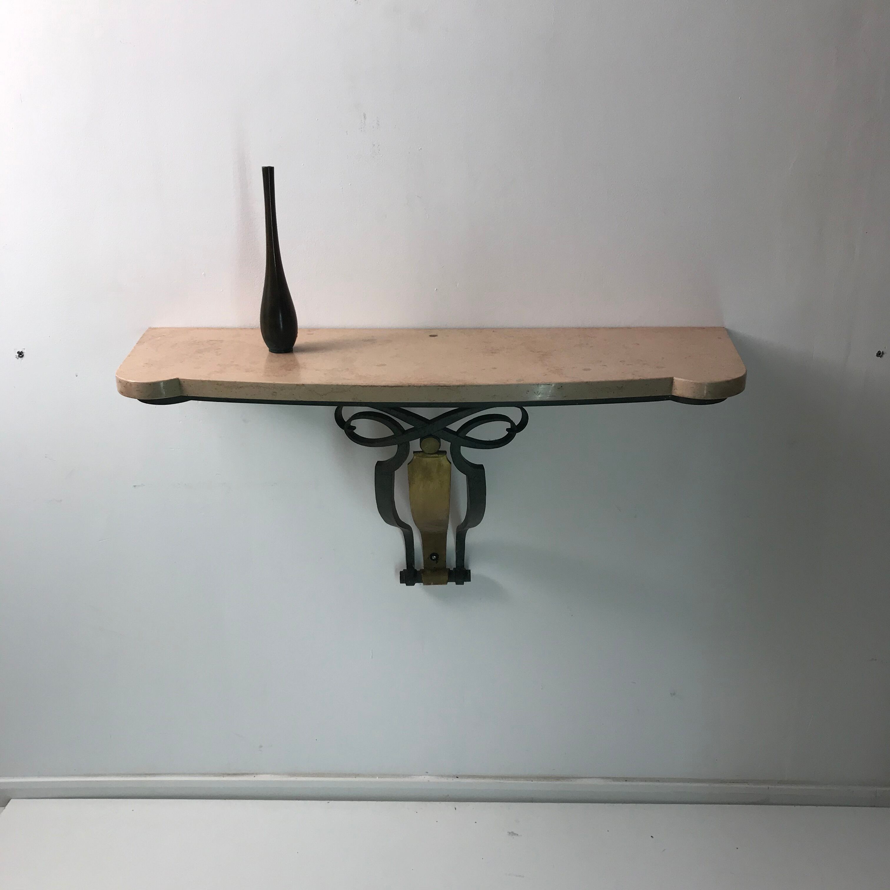 Wrought iron wall console