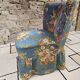 Fauteuil coktail en tissu fleuri, 1960