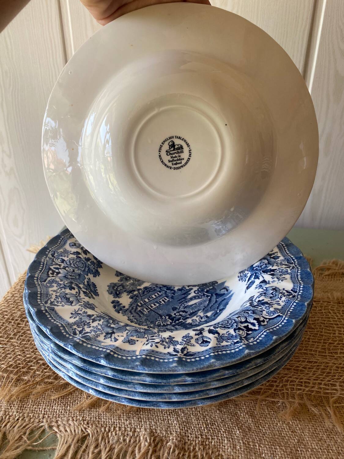 6 Churchill soup plates