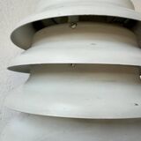 White lacquered metal table lamp from the 60s