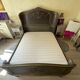 bed in solid walnut patinated Louis XVI style 160X200 cm