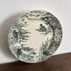 Compotier ancien Sarreguemines – Modèle Neige – Décor oiseaux vert