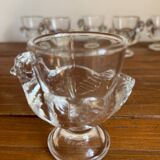 6 glass egg cups