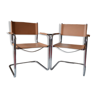 Duo of tubular chairs