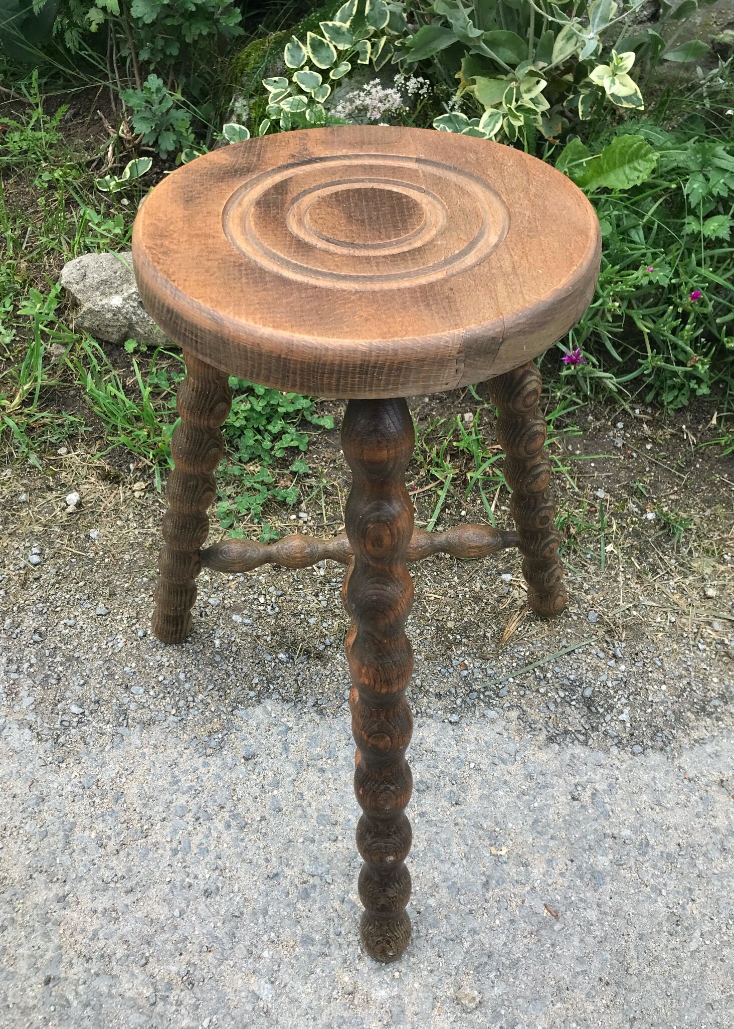 Vintage tripod stool