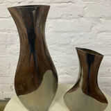 Duo of brass vases from the 60s