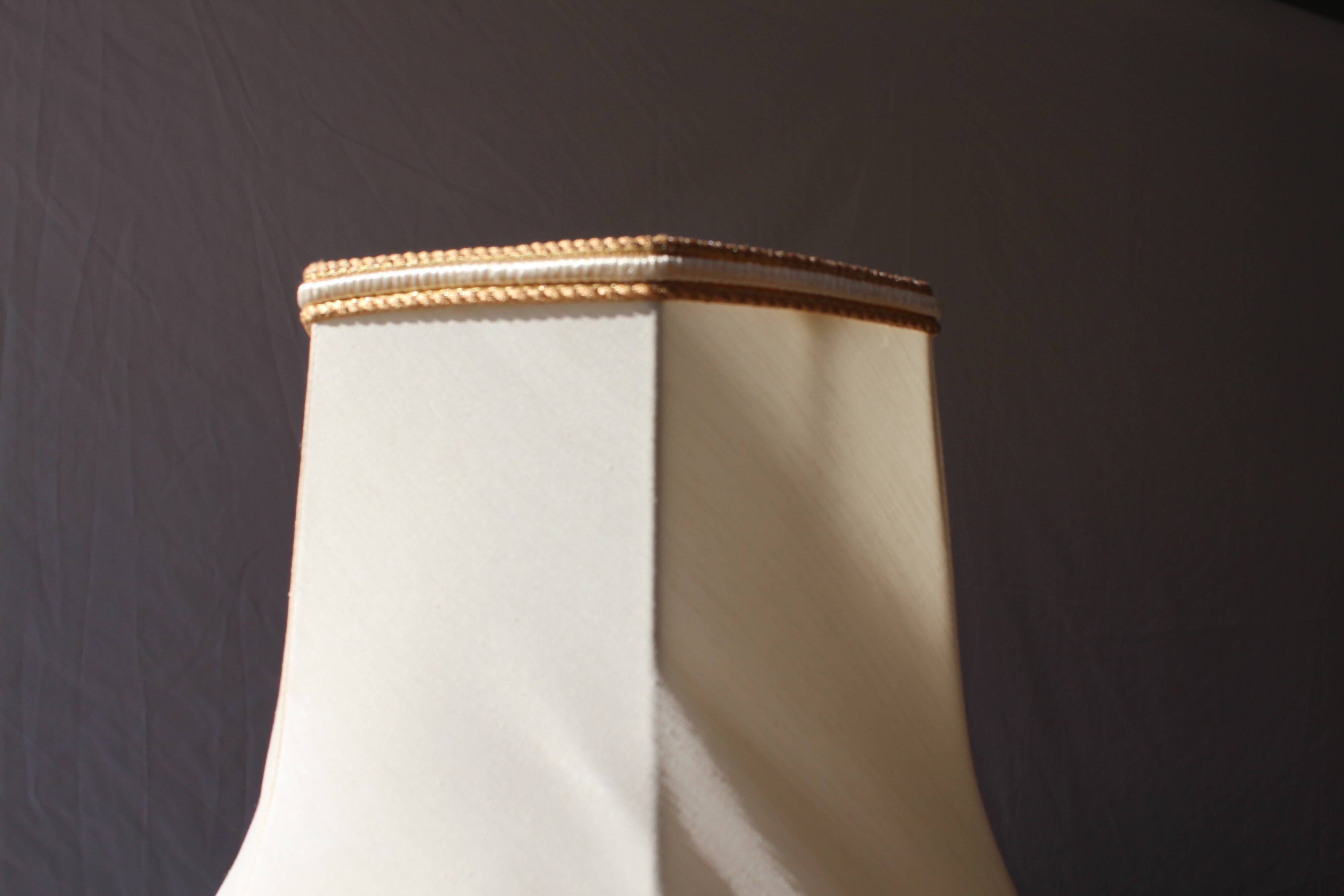 Danish turned wood lamp 1970