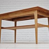1970s, Danish design, folding sofa table, teak and oak wood