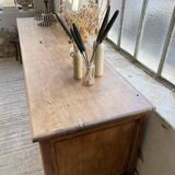 XXL solid oak counter sideboard