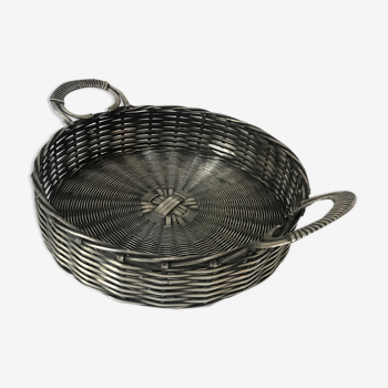 Silver metal wire basket